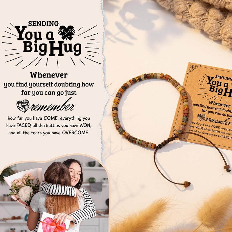 ZOKCC Inspirational Gifts Bracelets for Women: Christmas Day Gifts for Women Friends Sister Mom - Healing Natural Stone Beads Bracelets Thinking of you Get Well Soon Gift for Women - Image 5